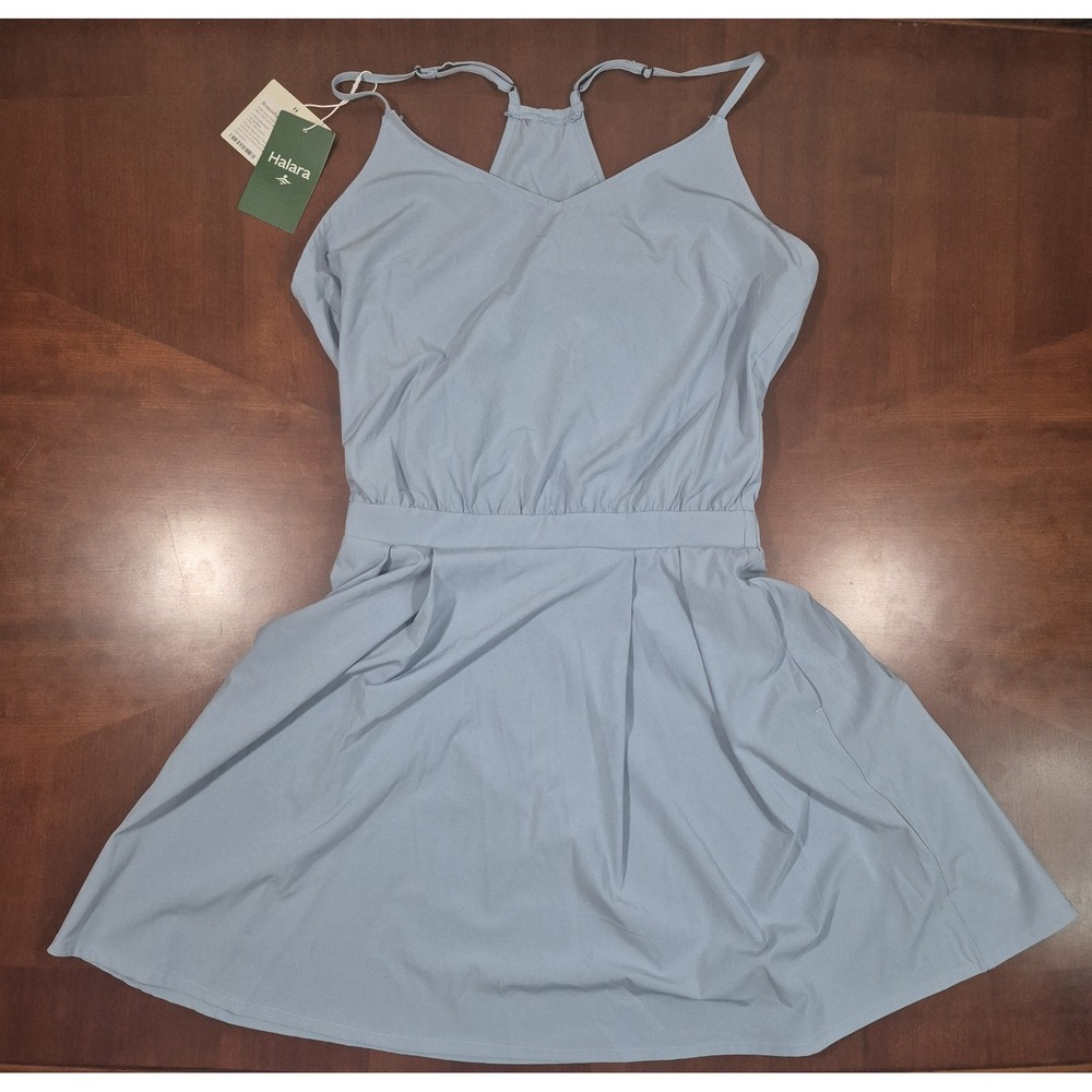 Halara Women's‎ Size XS Adjustable Slip Dress Breezful Straps Pleated Mini